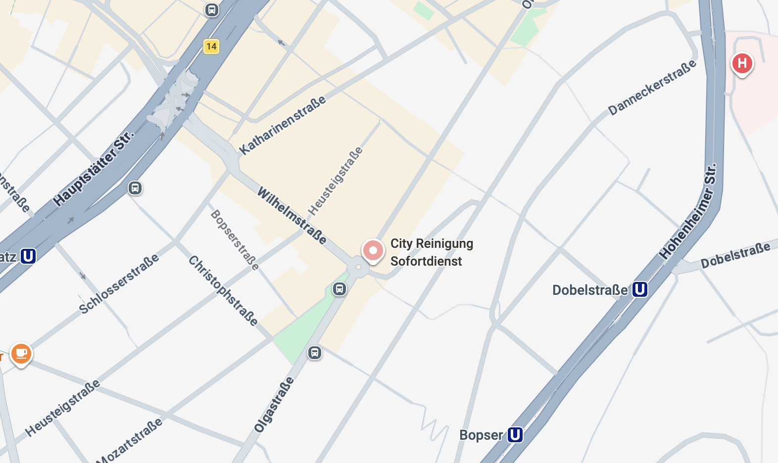 Standort City Reinigung Sofortdienst Stuttgart